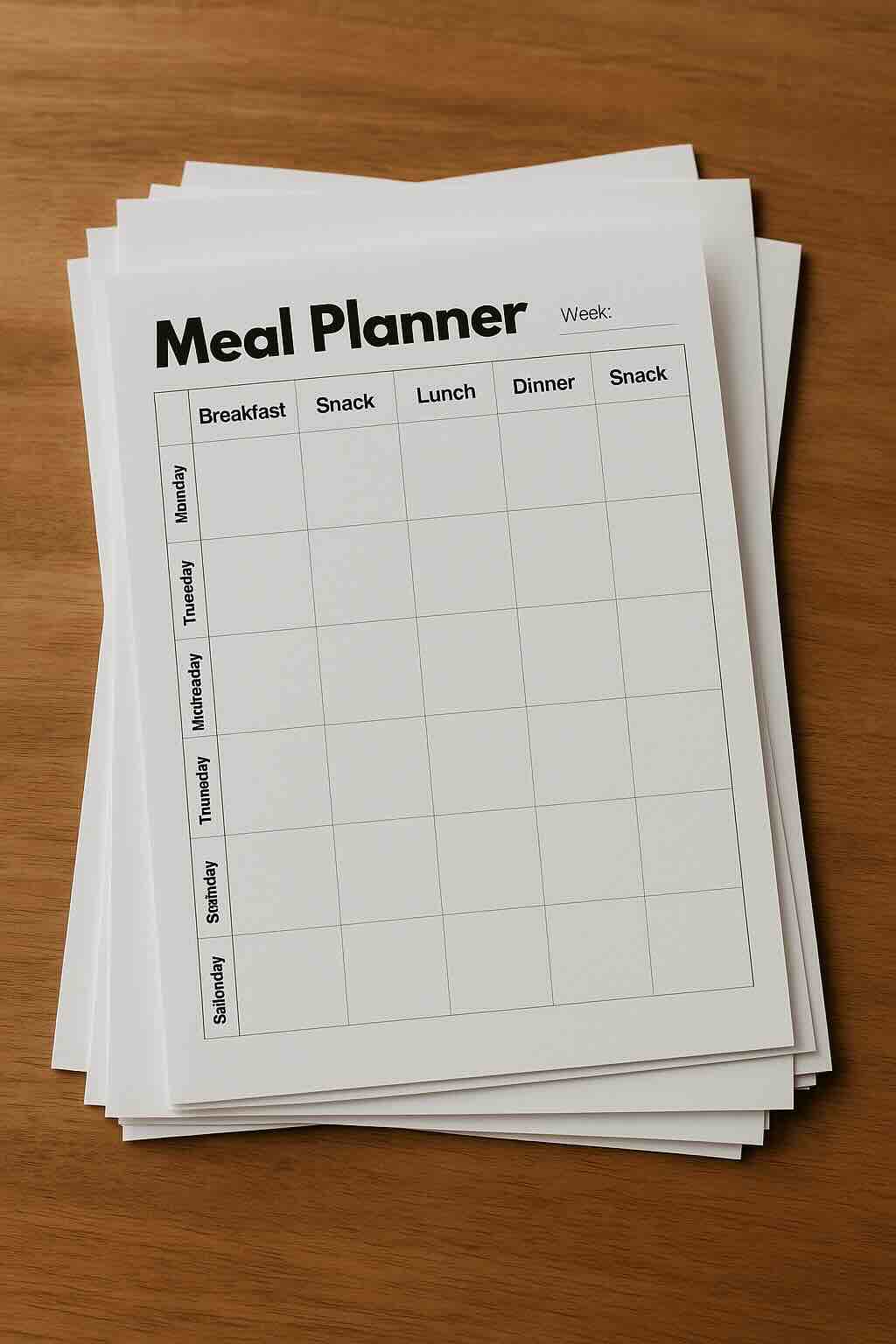 MEAL30 Daily Page - Meal Planner